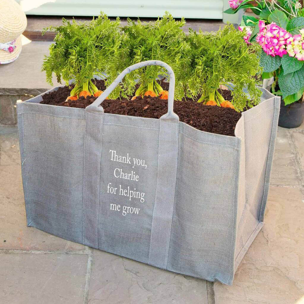 Personalised Eco Jute Garden Grow Bag By Dibor