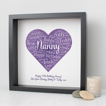 Personalised 70th Birthday Watercolour Word Art Gift, 5 of 10