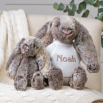 Personalised Cottontail Bashful Bunny Soft Toy, 2 of 5