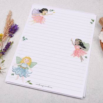 A5 Letter Writing Paper With Garden Fairies, 3 of 4