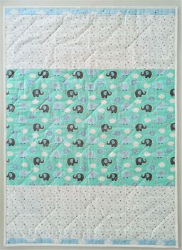 New Baby Blanket With Elephants, Baby Shower Gift, 4 of 12