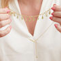 Peridot Beads And Gold Plated Silver Dangly Necklace, thumbnail 4 of 11