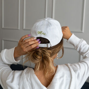 Embroidered Personalised Mrs Cap, 2 of 4