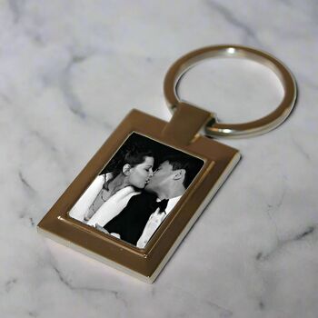 Personalised Rectangle Photo Keyring, 3 of 4