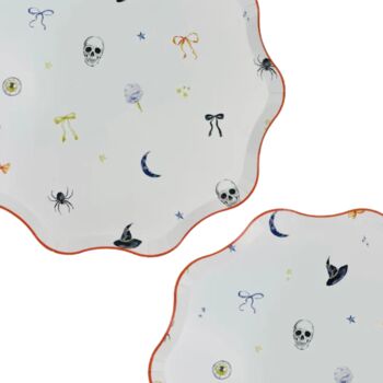 Halloween Patterned Large Party Plates X 12, 2 of 2