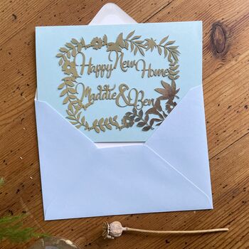Personalised Lasercut New Home Card, 6 of 7