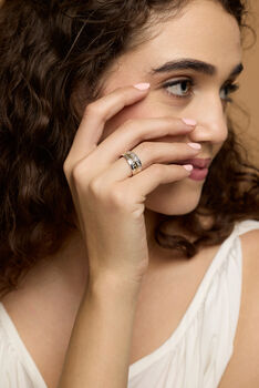 Silver And Brass Statement Ring, 3 of 7
