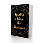 Sparkle And Shine Gold On Black Christmas Card, thumbnail 2 of 4