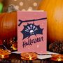 Upside Down Halloween Bat Greetings Card, thumbnail 1 of 5