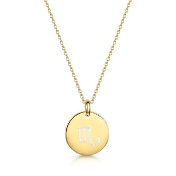 Personalised 18 K Gold Plated Zodiac Symbol Necklace, 2 of 11