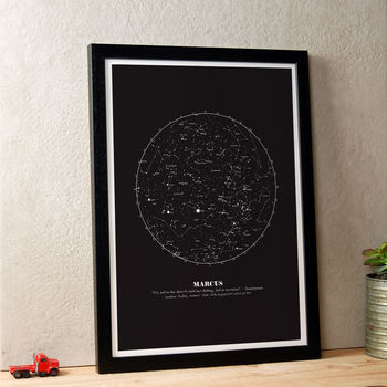 Personalised Star Map Globe Print, 8 of 8