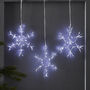 Set Of Three White Snowflake Light Decorations, thumbnail 1 of 2