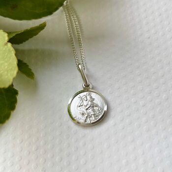 Sterling Silver Small St.Christopher Necklace, 3 of 3