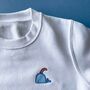 Children's Personalised Embroidered Whale Sweatshirt, thumbnail 3 of 5