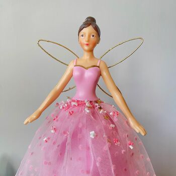 Pink Sparkle Fairy Tree Topper 19cm, 3 of 3