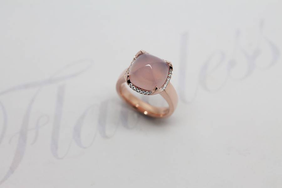 rose gold pyramid ring by flawless jewellery | notonthehighstreet.com