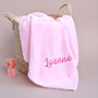 Personalised Pink Honeycomb Baby Blanket, thumbnail 1 of 8