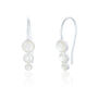 Sterling Silver Mother Of Pearl Trio Drop Earrings, thumbnail 3 of 7