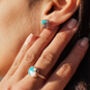 Rose Gold Vermeil Opal And Turquoise Earrings, thumbnail 2 of 4