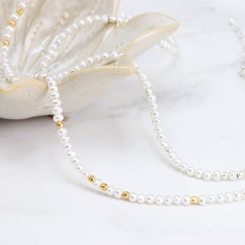 Dainty Freshwater Pearl Beaded Necklace, 10 of 12