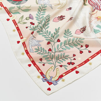 Pink Freya Narrative Square Scarf, 4 of 7