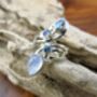Moonstone And Blue Topaz Wrap Around Ring, thumbnail 2 of 8