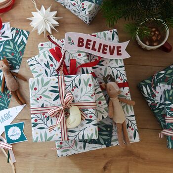 Meredith Christmas Foliage Mixed Wrapping Paper Set, 11 of 12