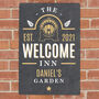 Personalised Garden Bar Welcome Inn Metal Sign, thumbnail 2 of 4