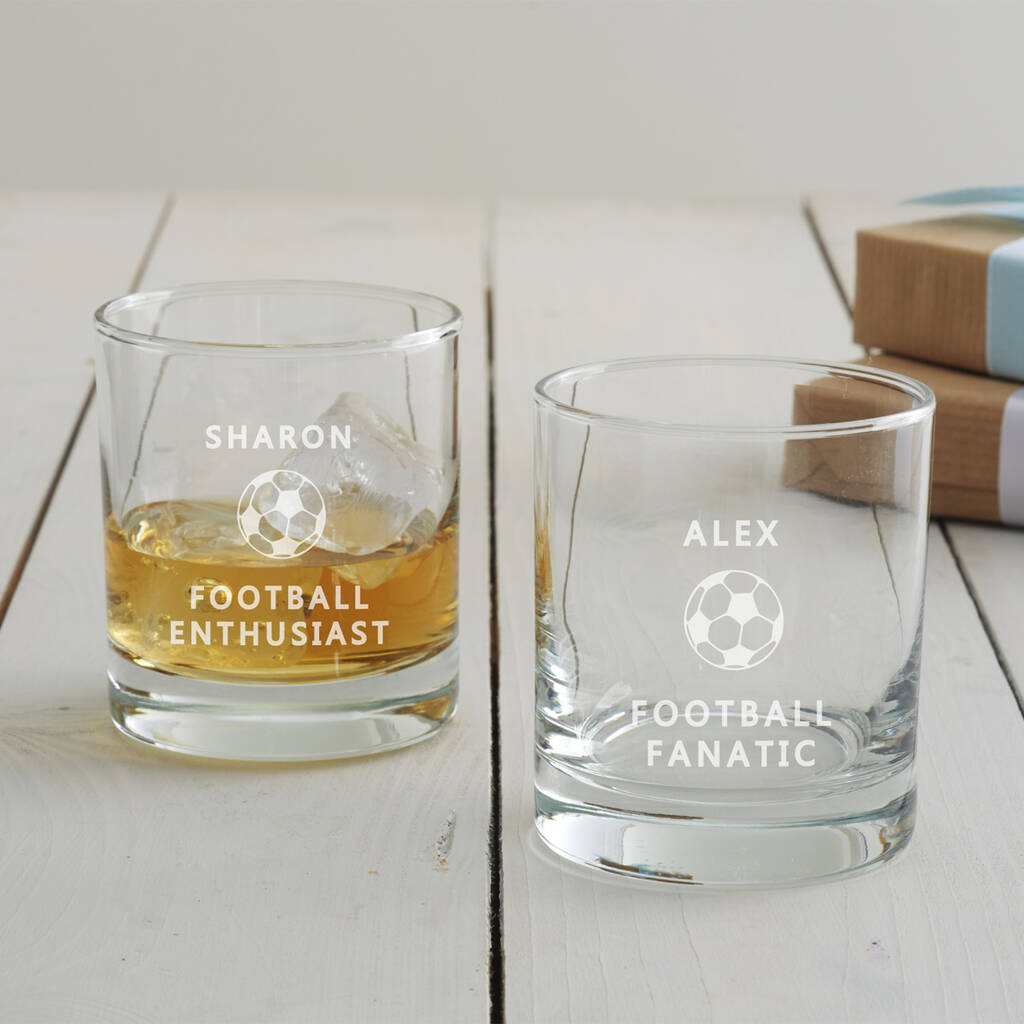 Personalised Football Glass By Becky Broome