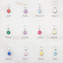 Personalised Birthstone Initial Tag Necklace, thumbnail 3 of 6