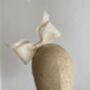 Sculptural Ivory Bow Fascinator 'Ava', thumbnail 2 of 9
