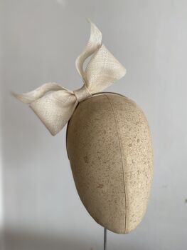 Sculptural Ivory Bow Fascinator 'Ava', 2 of 9