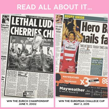 Gloucester Personalised Rugby Union Newspaper Book, 9 of 12