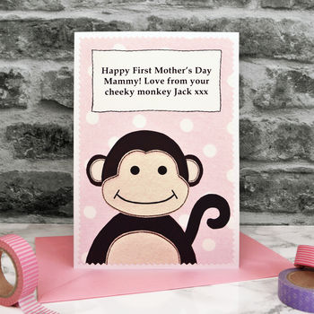 'Little Monkey' Personalised Mother's Day Card, 3 of 5