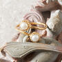 Pearl Gold And Silver Adjustable Stacking Ring, thumbnail 4 of 10