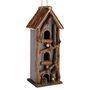 Woodland Grey Personalised Hanging Bird House, thumbnail 2 of 3