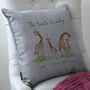 Personalised Giraffe Family Cushion, thumbnail 4 of 5