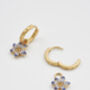Gold Nightshade Huggie Earrings, thumbnail 4 of 8