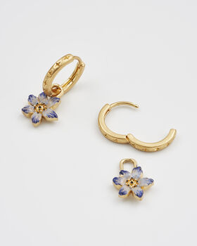 Gold Nightshade Huggie Earrings, 4 of 8