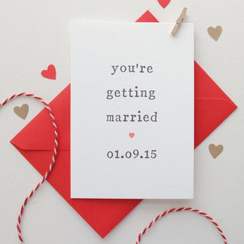 Personalised 'Getting Married' Wedding Card, 4 of 4