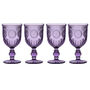 Set Of Four Purple Embossed Wine Glasses, thumbnail 2 of 8