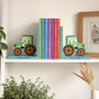 Personalised Kids Green Tractor Bookends, thumbnail 1 of 6