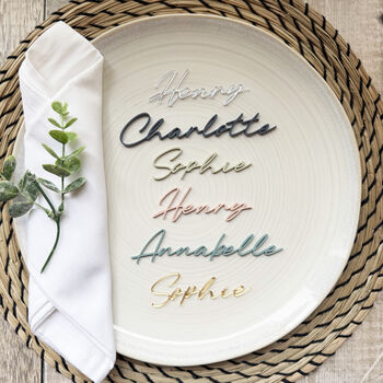 Personalised Acrylic Place Name Table Settings Wedding Events F20, 2 of 4