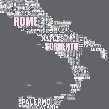 Personalised Italy Map, 3 of 4