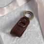 Men's Italian Leather Loop Key Ring 'Nepi', thumbnail 11 of 12