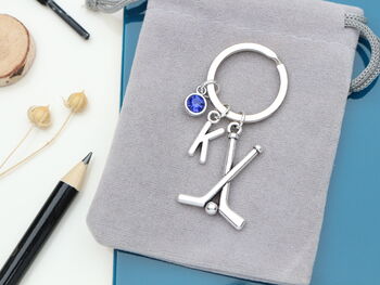 Personalised Hockey Keyring, Hockey Fan Gift, Team Player Present, 3 of 10