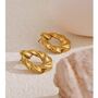 Monaco D’or Gold Baroque Twist Charm Hoop Earrings, thumbnail 2 of 3