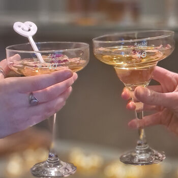 40th Birthday Engraved Cocktail Glass With Recipes And Stirrer, 4 of 7