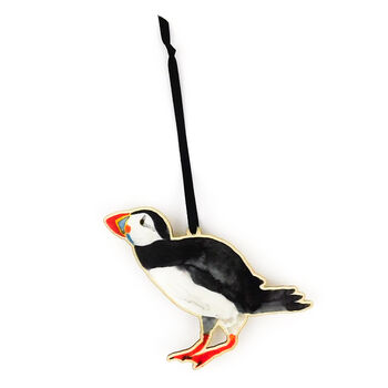 Common Puffin Wooden Hanging Decoration, 3 of 5