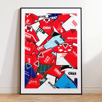 Football Shirt Mash Up Poster, 6 of 12